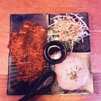 C&N Chicken Katsu Set · Deep fried cutlet with tonkatsu sauce on top. Served with house salad and bowl of rice. (ONL...