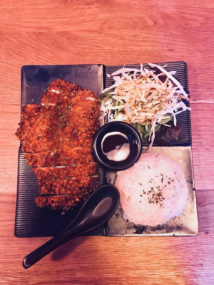 C&N Chicken Katsu Set · Deep fried cutlet with tonkatsu sauce on top. Served with house salad and bowl of rice. (ONLY CHICKEN)