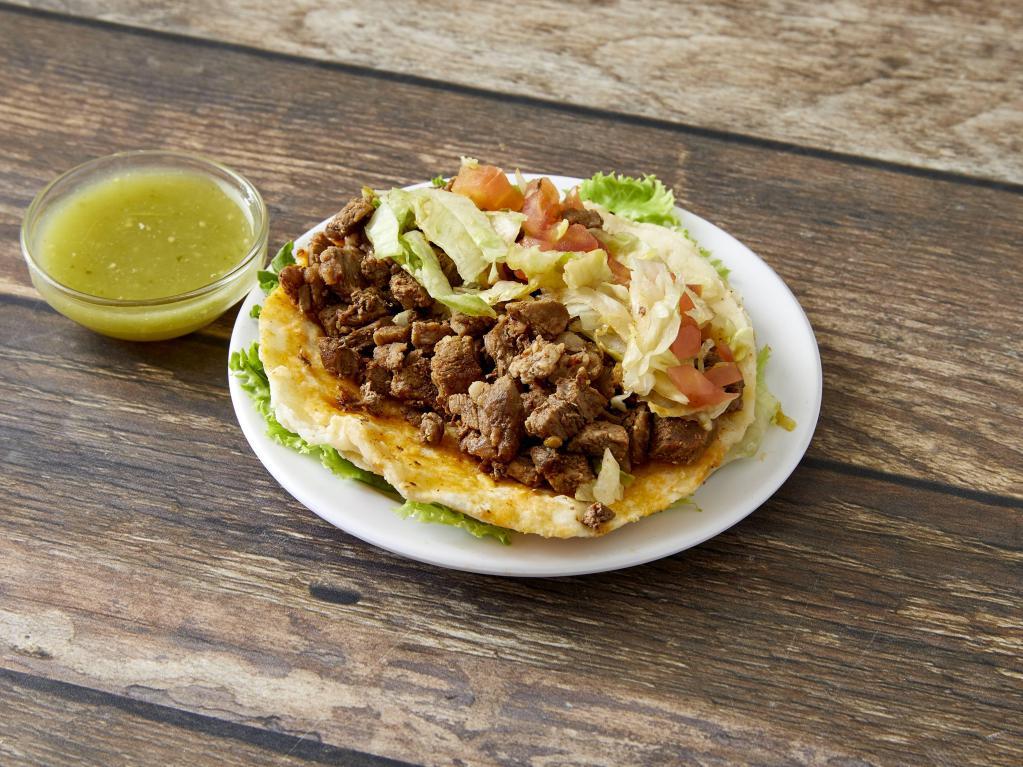 Steak Taco · Served with lettuce and tomato. Cheese, Sour Cream, Avocado toppings are extra.