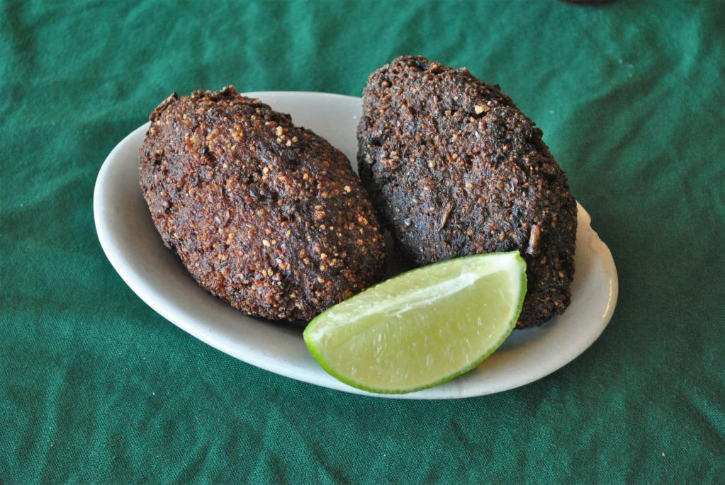 Kibe · A Brazilian-Arabian delicacy made with burghul wheat, ground beef and herbs.