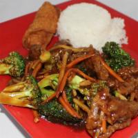 Broccoli Delight Plate · Fresh broccoli, carrots and bamboo shoots stir-fried in our house brown sauce.