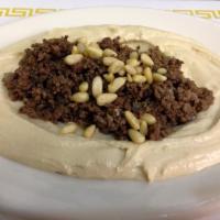 Cafe Hummus · Our famous freshly made creamy and delicious hummus, topped with a generous portion of seaso...