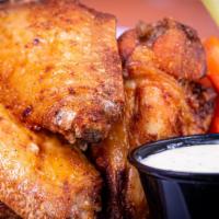 10 Crazy Wings · With Fries, carrots, celery and dipping dressing. 
Crazy wings are always a popular local fa...