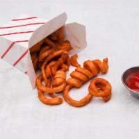 Spicy Curly Fries · Spicy.