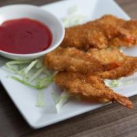 Jumbo Fried Prawns · Panko battered and deep fried with house-made Sweet 'N Sour sauce. 6 piece