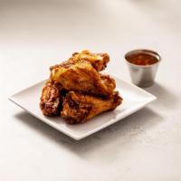 Thai Chicken Wings · Crispy wings, served with Thai sweet chili sauce.
