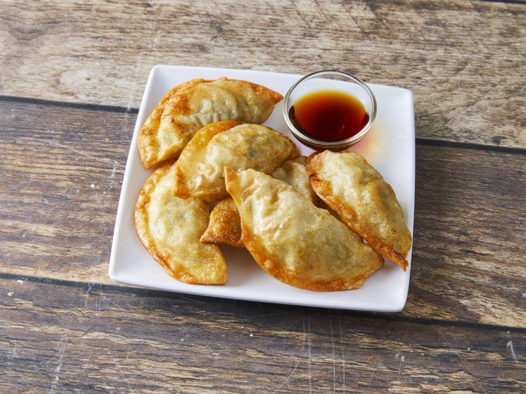 Fried Dumplings · filled with beef, pork, and vegetables.