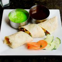 2 Piece Paneer Kati Roll · Wrap of paneer and spices rolled into a paratha.