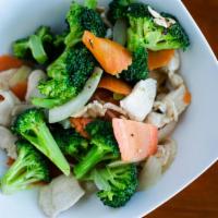 Broccoli Delight · Stir-fried broccoli, carrot and onion.