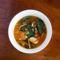 Jungle Curry · Spicy non-coconut milk, bamboo shoot, green bean, carrot, baby corn, onion, eggplant, red be...