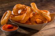 Onion Rings · Crispy battered rings with a side of whichever dipping sauce you'd like.