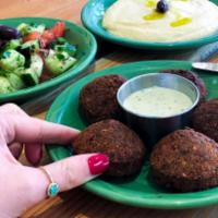 Falafel · 5 pieces falafel, please note this item does not come with a pita. Comes with Tahini Sauce o...