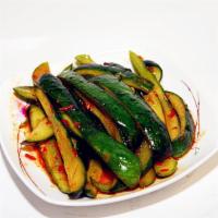 110.凉拌黃瓜 House-made Cucumber · Spicy.