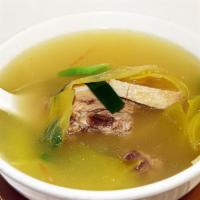 323. 酸菜鴨肉湯Preserved Vegetables and Duck Soup · 