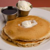 Short Stack Old Fashioned Buttermilk Pancakes · 2 pancakes. Served with warm syrup and butter.