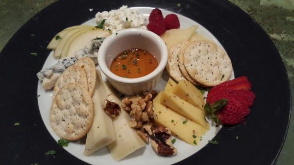 Piatto di Formaggi · Cheese platter, fresh fruit, crackers and nuts. Vegetarian.