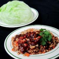Chicken Lettuce Wrap · Choice of Chicken, Beef, Tofu, Vegetables, or Shrimp.