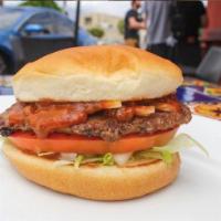 Chili Burger · 100% beef patty served on a grilled bun with Yuca's All-Meat Chili, mayo, lettuce, tomato, k...