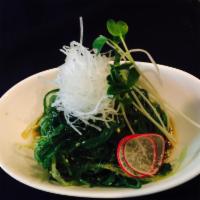 Wakame · Leafy seaweed salad and yuzu ponzu.