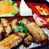 Pork Chashu Bento Lunch · Braised pork belly.