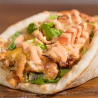 3. Chipotle Gyro · A choice of gyros or chicken served with lettuce, tomatoes and melted Jack and cheddar chees...