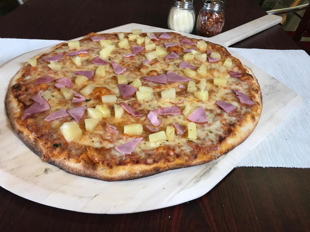 Hawaiian Pizza · Canadian bacon and pineapple.