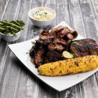 Rib Combo Special Plus any 2 Meats · Any 2 meats and choice of baby back or st. Louis cut ribs 3 bones.