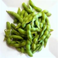 Edamame · Salted soybeans in the pod.