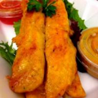 Chicken Satay · Thai-style grilled marinated chicken in yellow curry. 