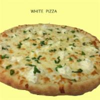 White Pizza Specialty Pizza · Ricotta, mozarella, basil, olive oil and fresh garlic.