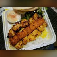 Queen Kabob Combo Plate · Skewer of Chicken Breast, Chicken Thigh, and Ground Chicken served with Rice or French Fries...