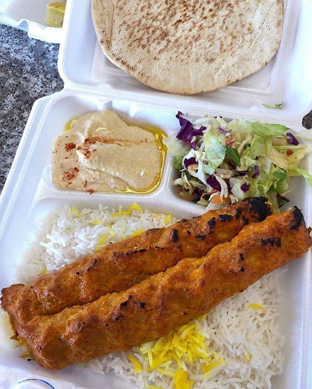 Chicken Luleh (Koobideh) · 2 skewers of Ground Chicken served with Rice or French Fries, Salad, Pita Bread, with your choice of Hummus or Tzatziki (Yogurt Dip).