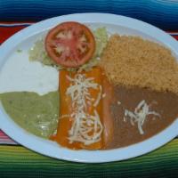 1 Item Combo · Includes rice, beans, lettuce, guacamole, sour cream and cheese.