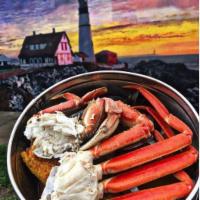 crab pot · half a pound of snow crabs, half a pound of Dungeness crab, mussels, shrimp, potato, corn an...