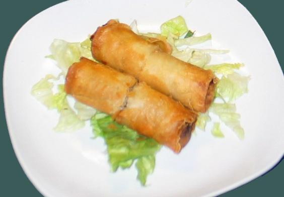 Spring Rolls · 2 pieces. Deep fried spring rolls stuffed with pork and vegetables. Served with sweet and sour sauce.