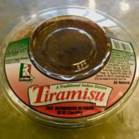 Tiramisu Cup · Layers of imported mascapone cream, lady fingers delicately soaked in espresso and finished ...