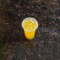 Mango-Tango Tea · Mango and peach with green tea and organic chia seeds. 