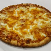 Cheese Lover Pizza · Pizza sauce, Mozzarella Cheese, Ricotta, Cheddar and Parmesan Cheese.