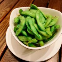 1. Edamame · Steamed young soy bean with sprinkling of sea salt.