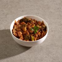 Pad See U · Thai rice noodles stir fired with basil, chili and onion in soy, with your choice of protein.