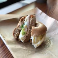 Vernon Blvd. Breakfast Sandwich · Egg whites, smoked turkey, scallions, Swiss cheese. 