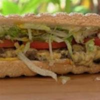 Chopped Cheese · A serious burger chopped with green peppers and onions . American cheese, lettuce and tomato...