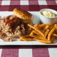 BBQ Pulled Pork Sandwich · Served with a Side