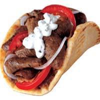 GYROS PITA · Hand carved seasoned beef and lamb with onions, tomatoes and original homemade tzatziki sauce.