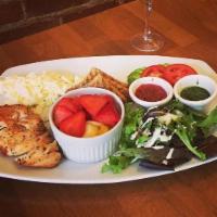 Healthy Breakfast All Day Breakfast · Grilled chicken breast, scrambled egg whites, tomato, avocado and House made Organic basil p...