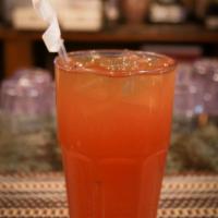 Jugo de Papelon con Limon · Sugar cane juice with lemonade organic drink.