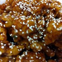 4. Sesame Chicken · Special fried chicken stir fried in sesame sauce.