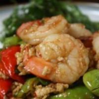 C10. Sauteed SaTor Bean with shrimp and chicken  · With shrimp and ground chicken. Spicy.