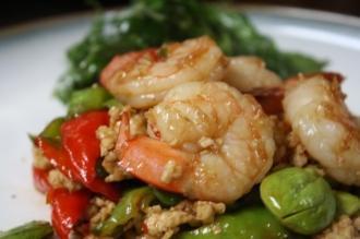 C10. Sauteed SaTor Bean with shrimp and chicken · With shrimp and ground chicken. Spicy.