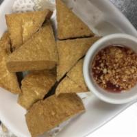 4. Fried Tofu · Deep-fried tofu, served with sweet and sour sauce, topped with crushed peanut.
